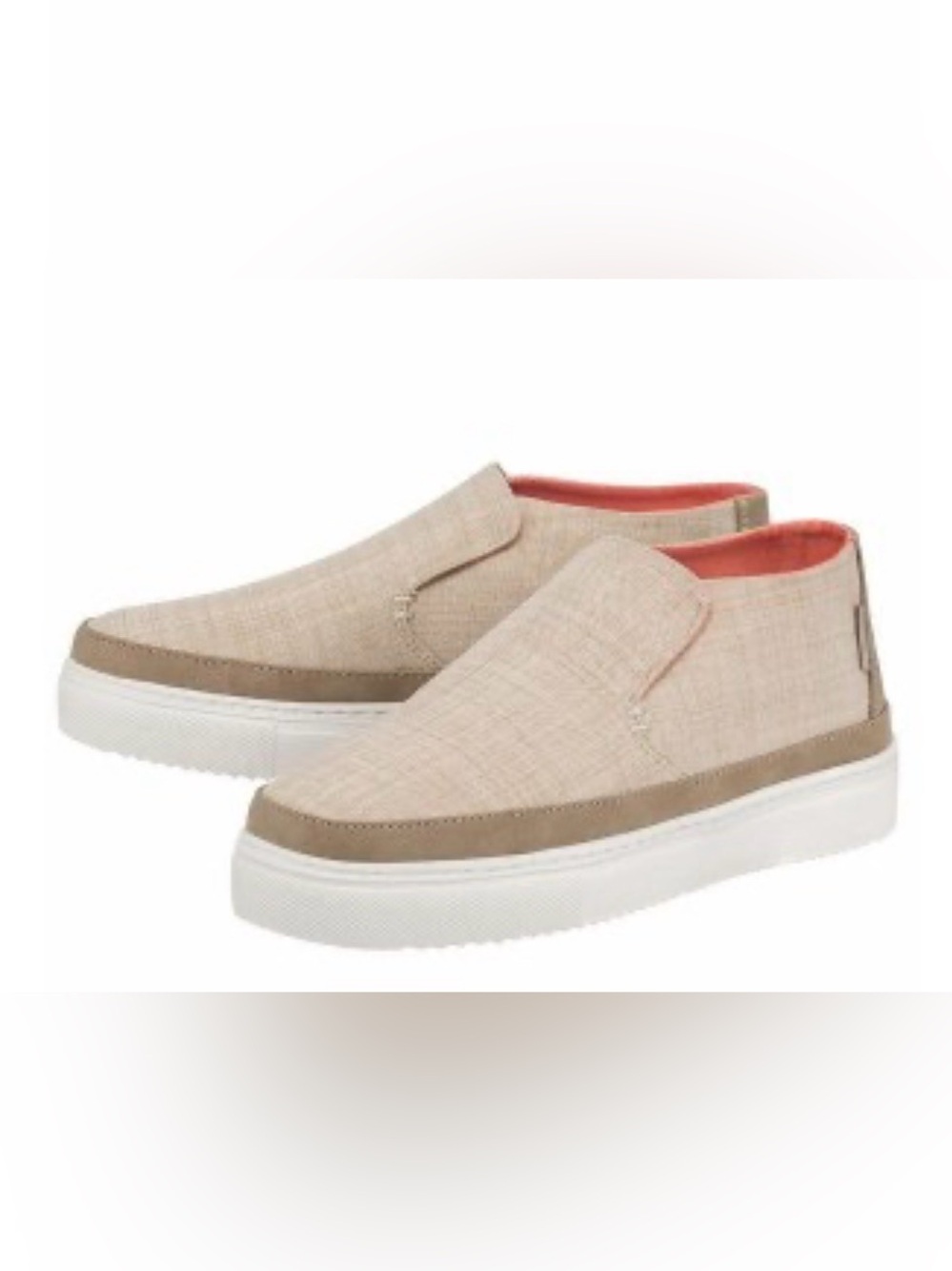 Hey Dude Ladies Peyton CHAMBRAY BEIGE size 8 (not high top, but half top) EUC